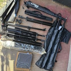 Complete Photo/Video Studio Bundle (LED Lights + Backdrop Kit + Tripods)