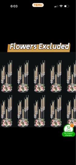 10pcs 5 Arm Acrylic Candle Holder for Home Decoration, Clear Candle Holders for Candlelight Dinner, Christmas, Wedding Ceremony, Birthday Party, Hallo