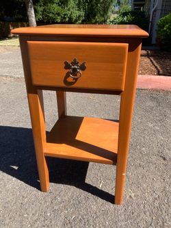 Wooden Side Table / Nightstand with Drawer