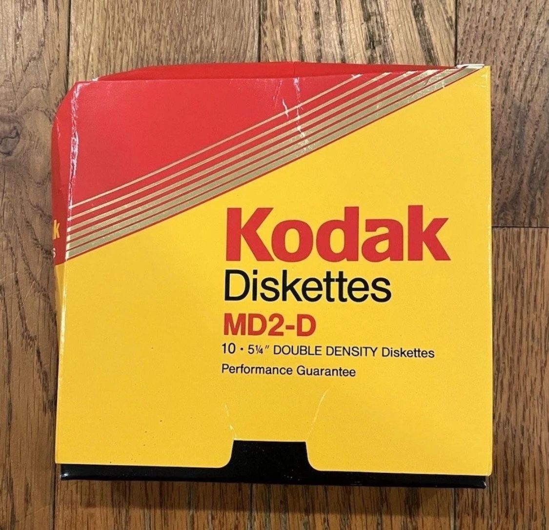 1985 Kodak 5 1/4" Diskettes 2S 2D Double Sided Density 12 Computer Discs