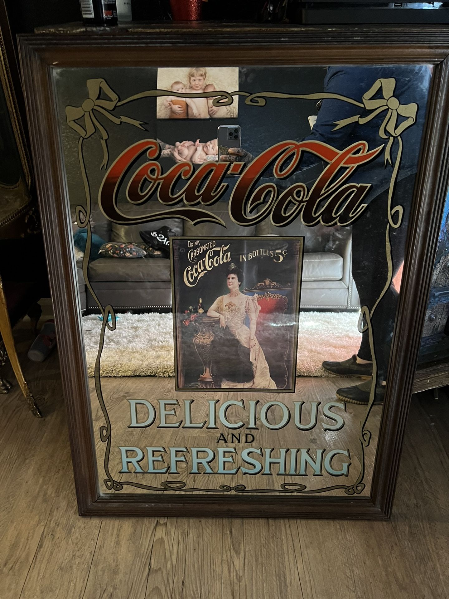 Antique Coke Bottle Mirror