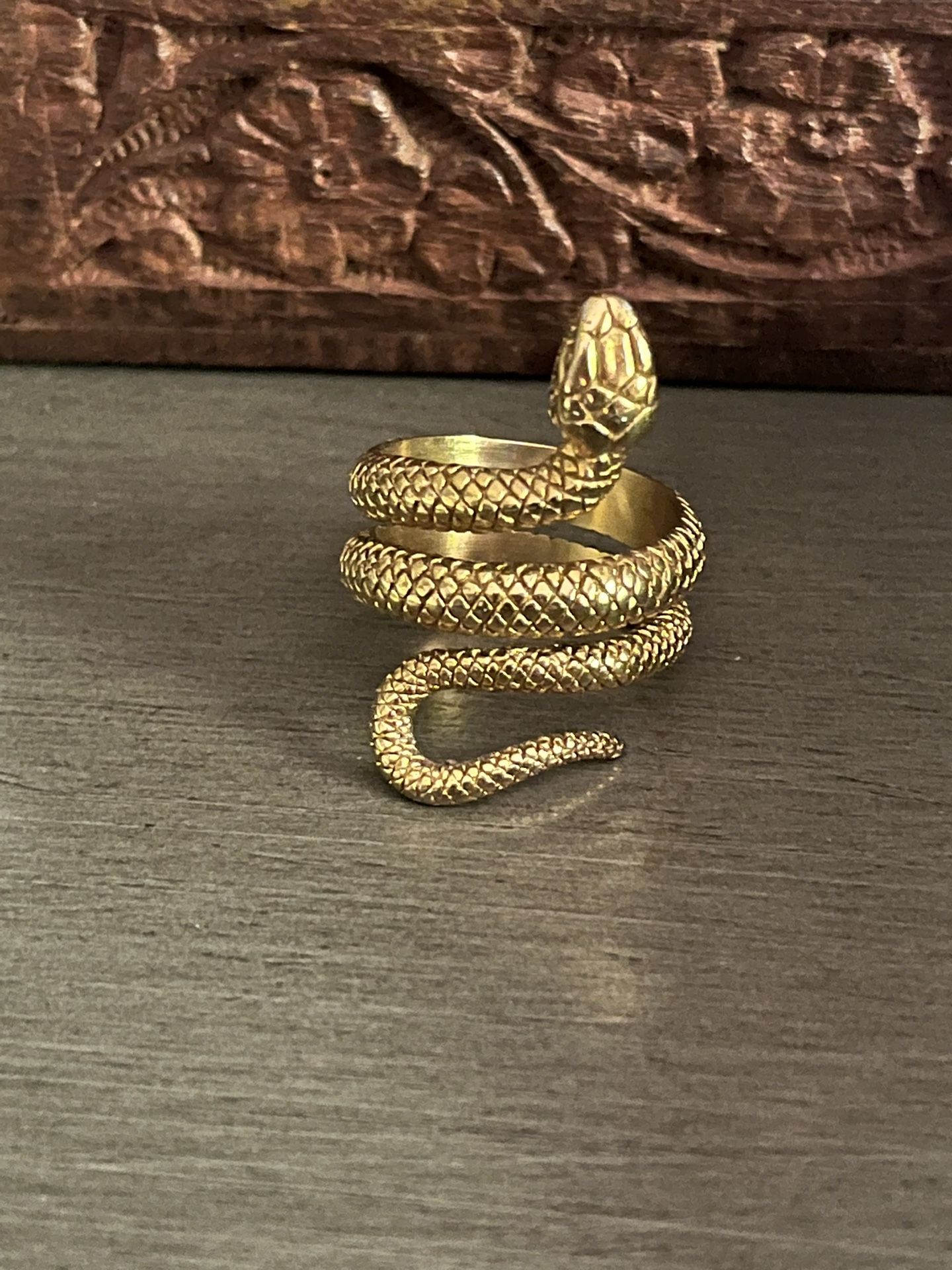 Serpent Ring Size 11 1/2 14k Gold Plated