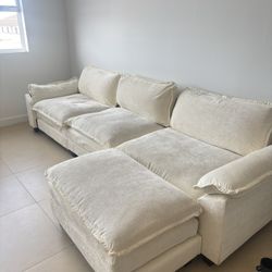 Sectional Sofa Couch 118”