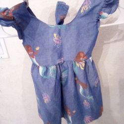 The Little Mermaid Dress Size 2t In Excellent Condition 