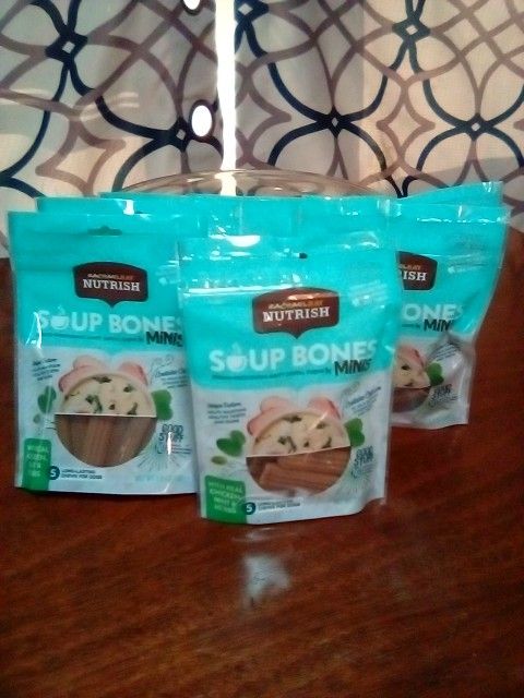 Rachel Ray Nitrish Soup Bones , Breath Minty Dental Chews Minis 3.8 OZ Bags