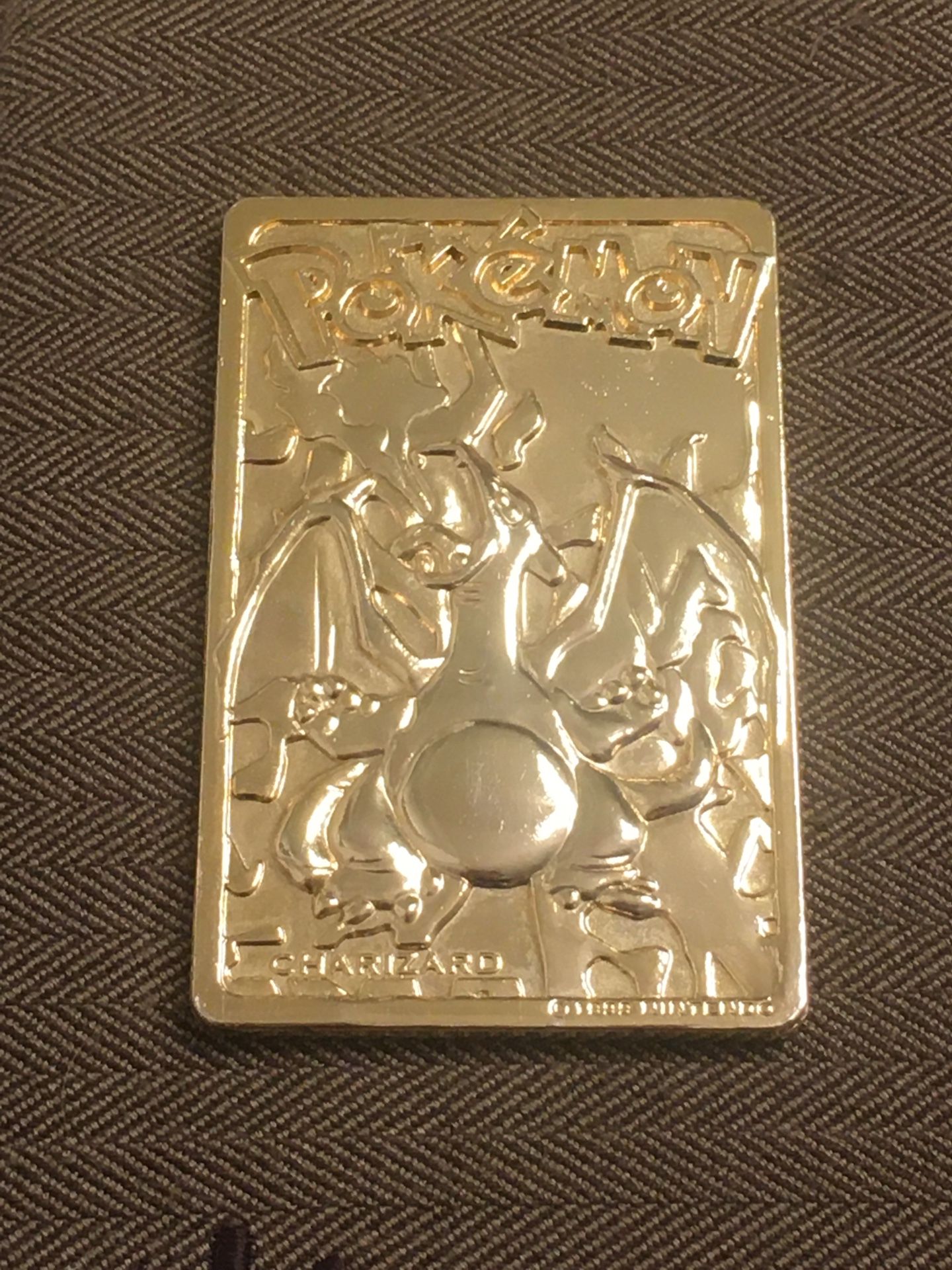Pokemon Burger King gold plated Charizard