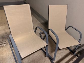 Outdoor Sling Patio Chairs Set of 2