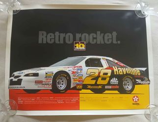 Vintage Robert Yates Texaco Racing Poster 10th Anniversary #28 Car *10.00* 24" x 18"