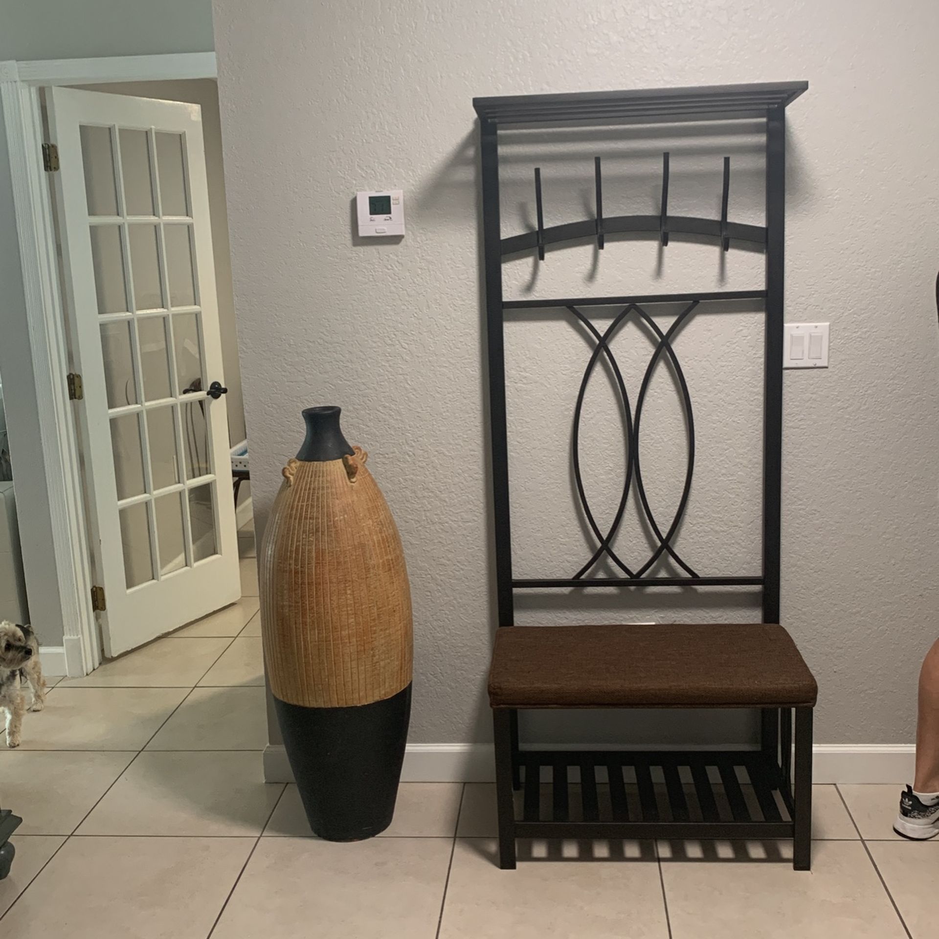 Brown Entrance Bench