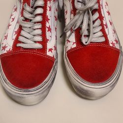 NEW VANS VAULT BIANCA CHANDON  RED SHOES. SIZE 8 FOR MEN  AND WOMEN. 9.5
