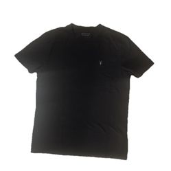 All Saints Black Logo Slim Fit Cotton Men’s T-Shirt Size Small 