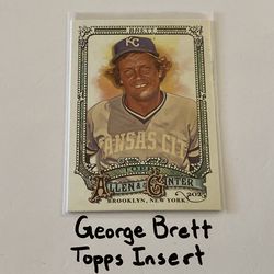George Brett Kansas City Royals Hall of Fame 3rd Baseman Topps Short Print Insert Card. SP308.