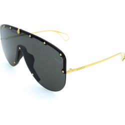 GUCCI Gold/Gray Rimless Unisex Sunglasses 001 SKU: GG0667S 001