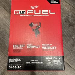 Milwaukee M12 Fuel 1/4” Hex Driver