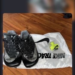 Bedazzled Nike Zoom Rival black track spikes