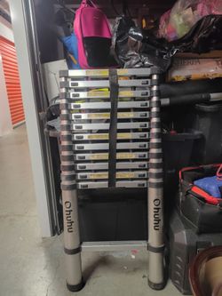 OHuhu   TELESCOPE ALUMINUM LADDER