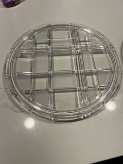 Patterned Glass Serving Plate