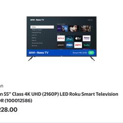 55in ONN Roku Tv 