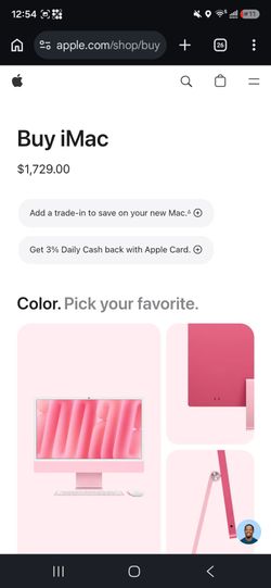 iMac in Pink with M4 Chip
10-core CPU, 10-core GPU, 16-core Neural Engine