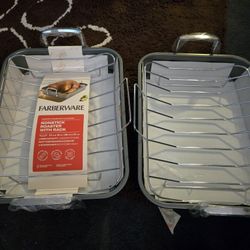 1 brand new non stick roasting pans $25 each firm 