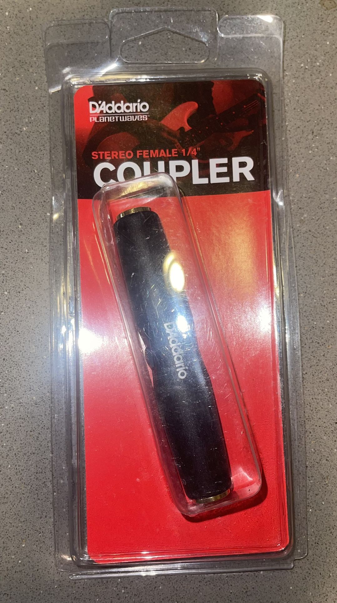 D’Addario PW-P047T ¼” Female to ¼” Female Stereo Adapter – Extend the Length of 1/4” Cables – High Quality Conductors Provide Convenience, Maximum Pow