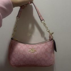 Coach Pink Terry Shoulder Bag Gold Hardware