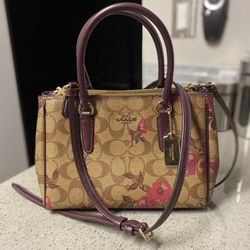Mini Coach Bag (w/ Victorian Floral Print)