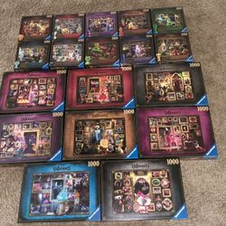 1000 piece Disney villainous jigsaw puzzles (18 total or sold individually)