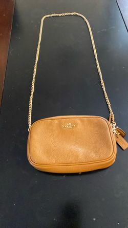 Coach Leather Crossbody Bag with Chain Strap
