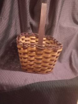 Vintage Woven Basket with Handle
