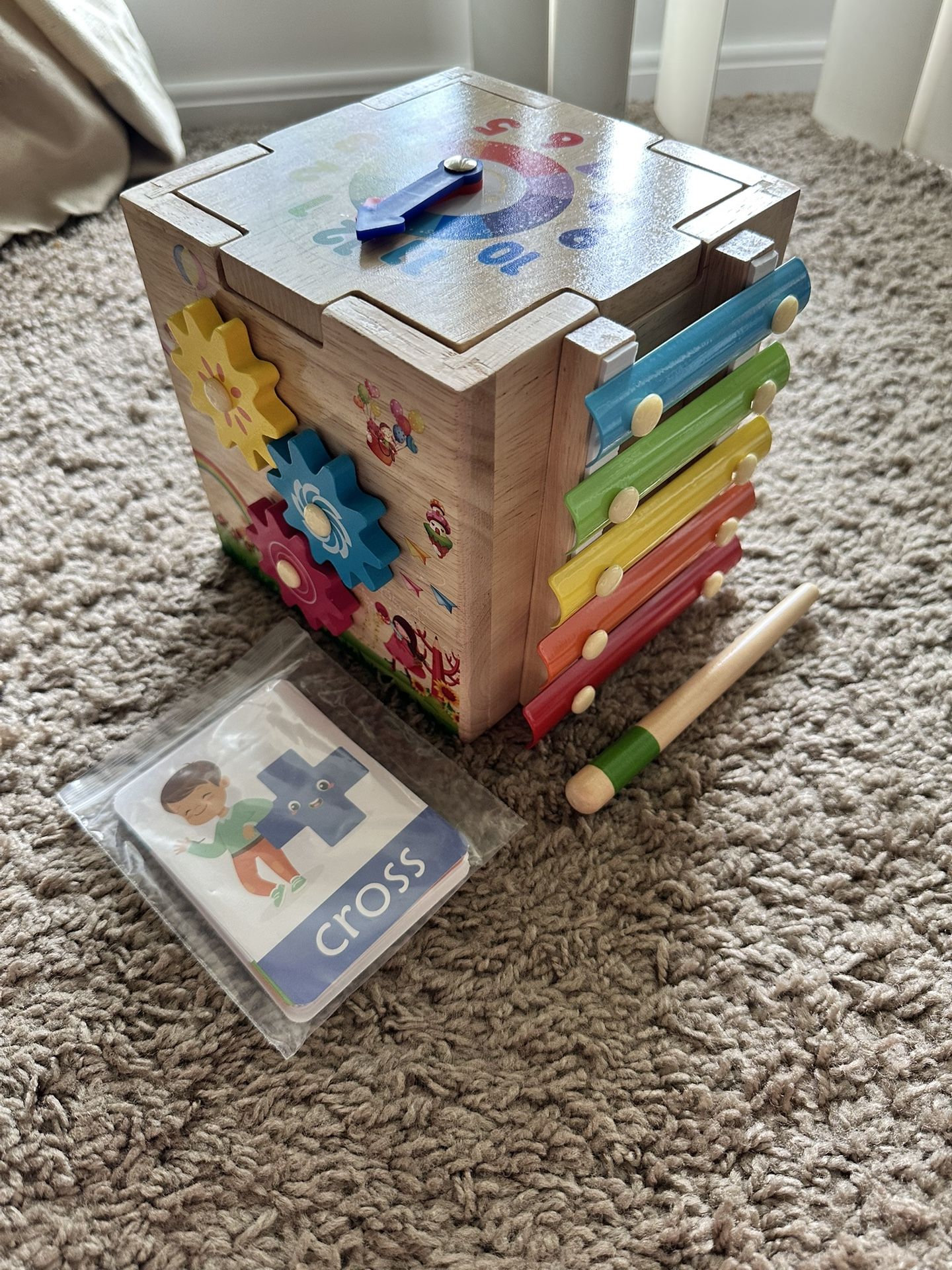 Wooden Activity Cube