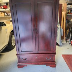 Lg.armoire, 3 drawers, 2 Shelves ,good For Storage,or Clothes. Demension 41x72x21.