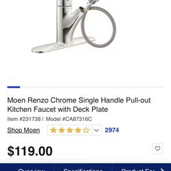 Moen Renzo Kitchen Faucet