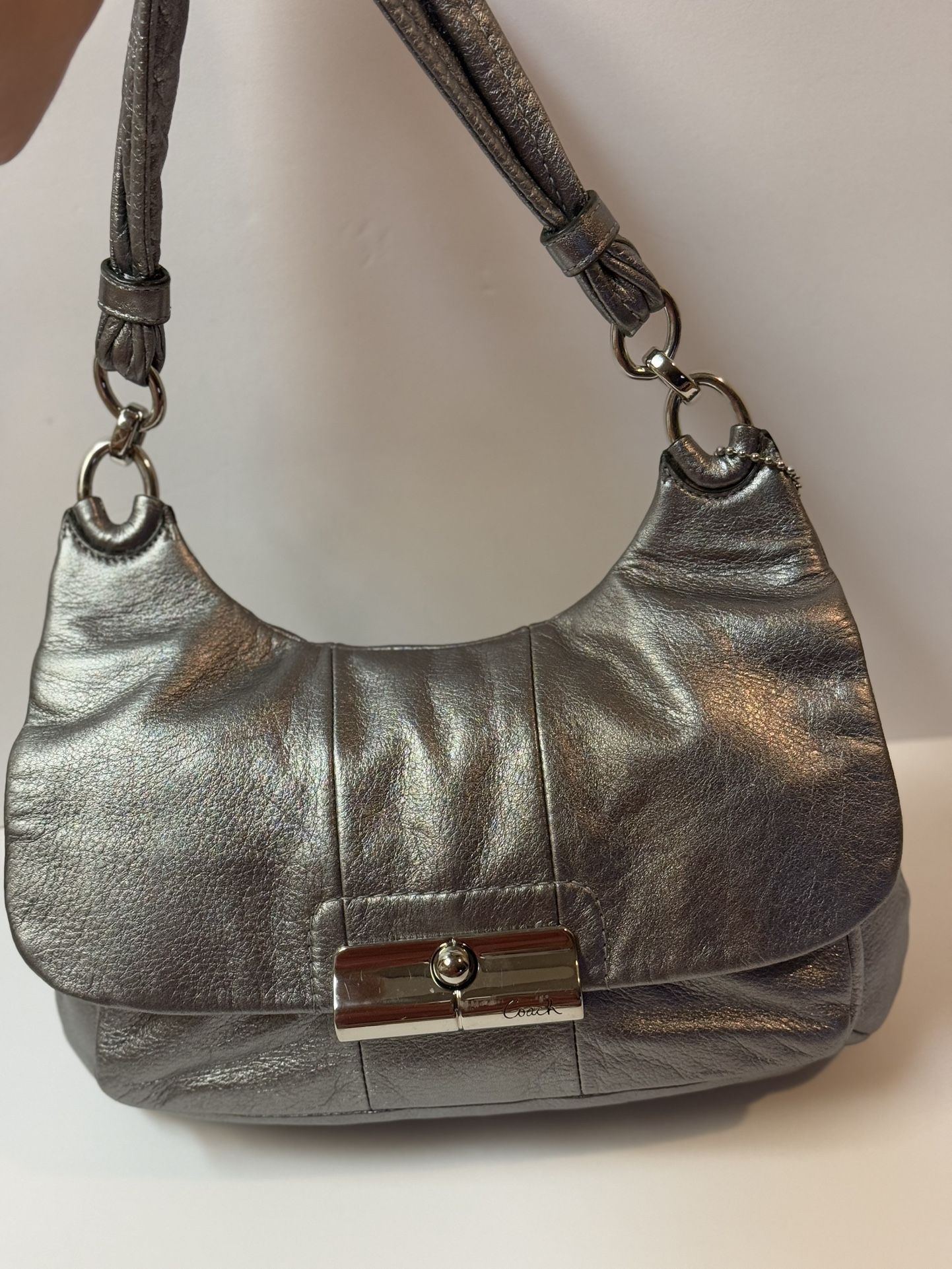AUTHENTIC COACH KRISTIN SILVER HOBO BAG