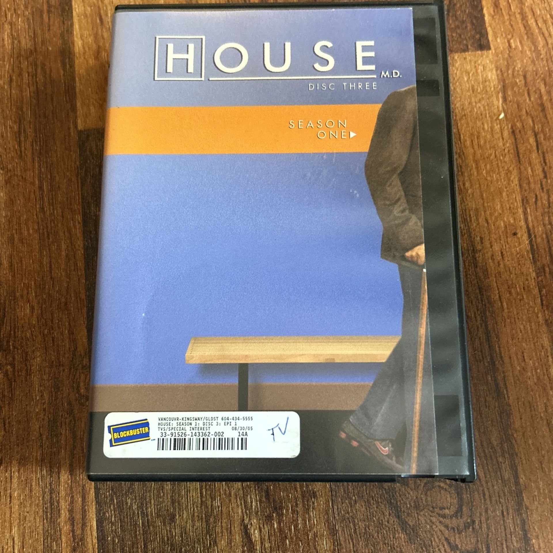 DVD. House Season One 3 DVD Set