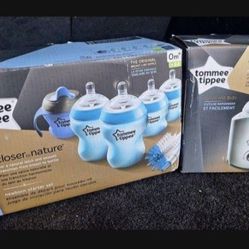 Tommee Tippee Bottle Set And Bootle Warmer