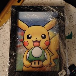 Pickachu Picture Framed 6x8