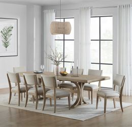 Mercer Dining Table and 8 Chairs Retail $2199, our price $1050 Condition - like new, floor model No scratches