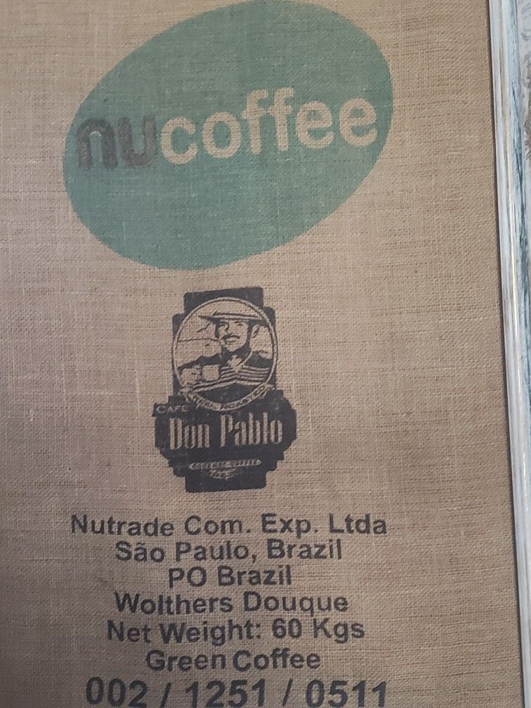 Extra Large Framed Coffee Bean Burlap Bag