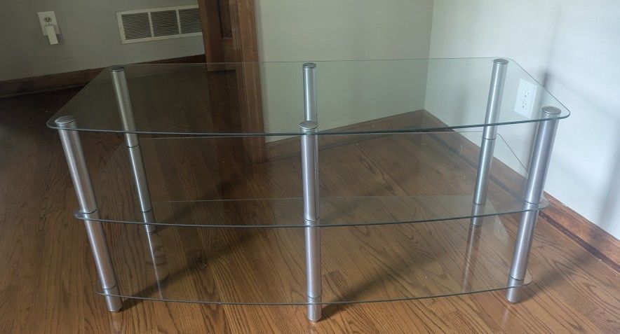 Glass 3 Tier TV Stand