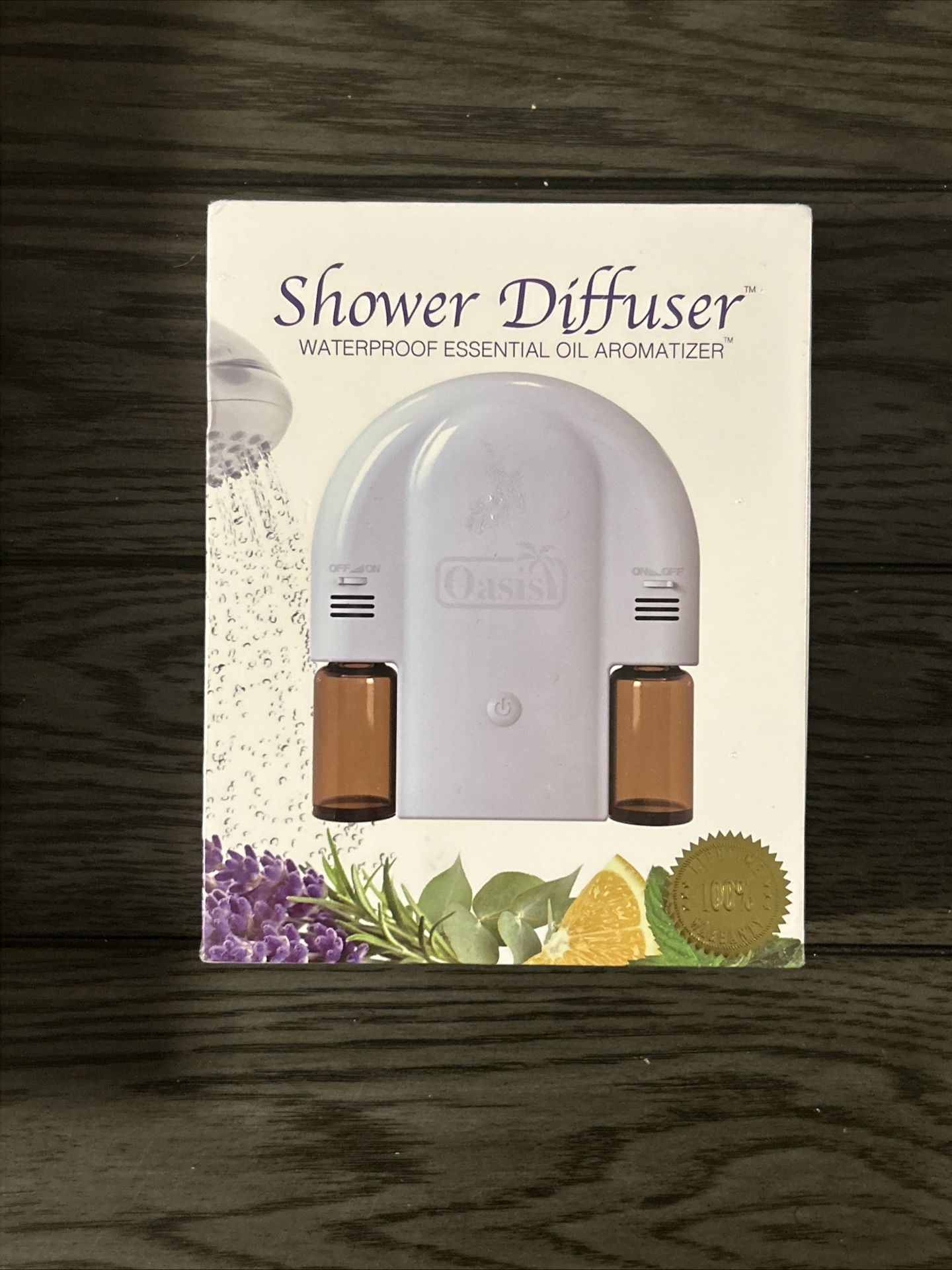 Oasis Shower Diffuser Waterproof Essential Oil Aromatizer Spa New Sealed