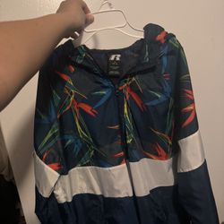 Men Tropical Windbreaker Size M