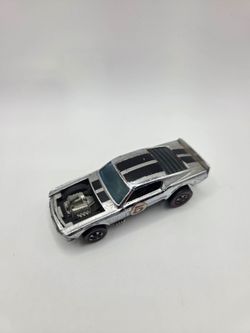Hot Wheels Redline 1969 Boss Hoss Silver Special Club Car Chrome Mustang