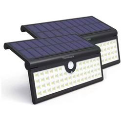 Solar Lights Outdoor Wireless Waterproof Motion Sensor Lights 270 Degree Wide Angle LED Security Solar Light for for Step Stairs Yard Garden Garage De