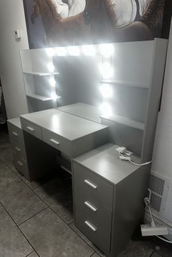 Grey vanity 