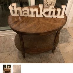 Wooden Side Table. (decor Not Included)