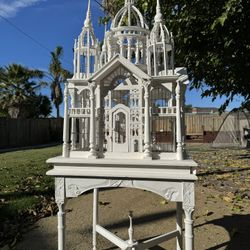  BEAUTIFUL Antique Victorian Cathedral Birdhouse *RARE*