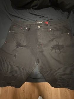 Black Makobi Jean Shorts