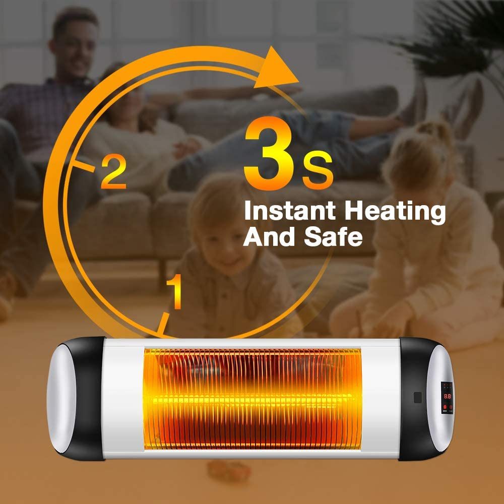 Outdoor Patio Heater, Trustech Infrared Heater with1500W, Remote