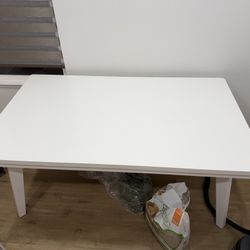 Sturdy White Kitchen Table 72” X 42” X 30”